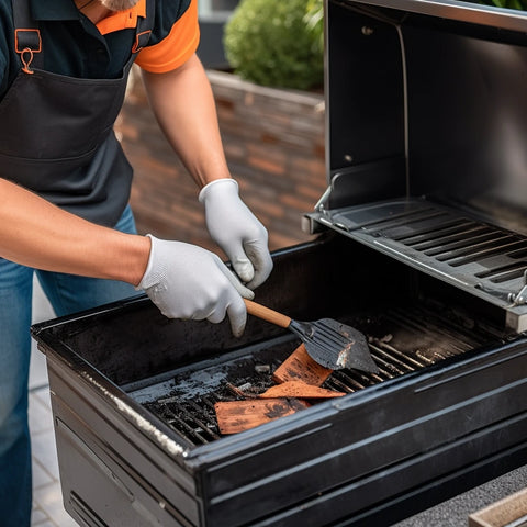 clean grease trap on traeger grill